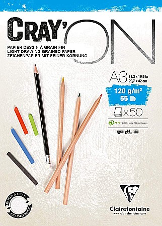 FINE ARTS&GRAPHICS - CF BLOC DESEN A3 CRAY'ON 50F 120GR CLAIREFONTAINE 975021C