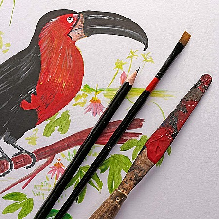 CF BLOC DESEN A4 PAINT'ON 24F 250GR/m2 DENIM CLAIREFONTAINE MULTI-TECHNIQUE 975410C [2]