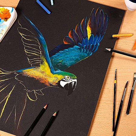 CF BLOC DESEN A4 PAINT'ON 24F 250GR/m2 DENIM CLAIREFONTAINE MULTI-TECHNIQUE 975410C [6]