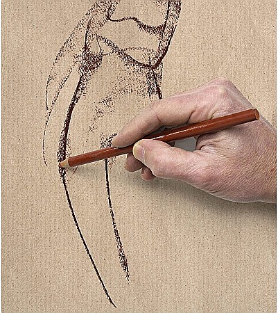 CF BLOC DESEN A4 50F 120GR/m2 KRAFT VergÃ© Brun double face CLAIREFONTAINE 975815C [1]