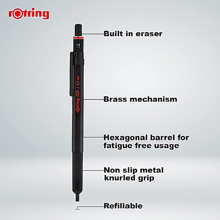 CREION MECANIC ROTRING 0.5MM METALIC RO500 NEGRU 06462 [3]