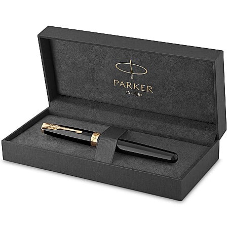 INSTRUMENTE SCRIS DE LUX SI CADOURI - PARKER STILOU SONNET ROYAL BLACK LACQUER GT F 160352