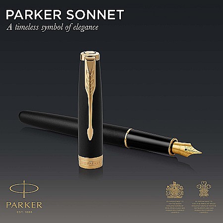 PARKER STILOU SONNET BASIC, NEGRU MAT GT, PENITA F 160104 [1]