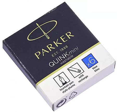 RECHIZITE SCOLARE - PATROANE CERNEALA PARKER 6/SET MINI ALBASTRE S0767240/160238