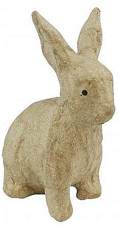 HOBBY - CF IEPURE PAPIER MACHE 7.5*4.5*10.5 CM AP131O