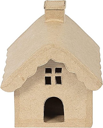 HOBBY - CF BOTTOM HOUSE PAPIER MACHE 12*10.5*11CM SA230C