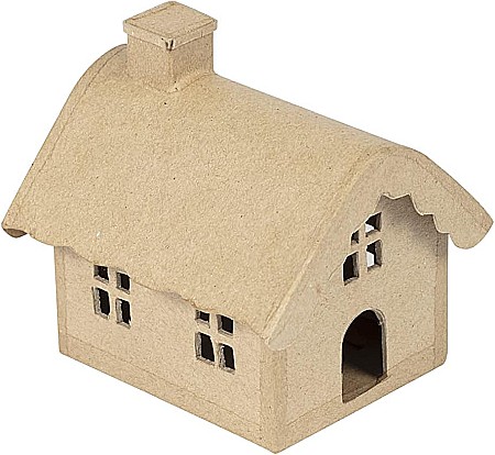 CF BOTTOM HOUSE PAPIER MACHE 12*10.5*11CM SA230C [1]