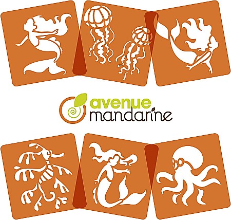 CF SABLON CREATURI MARINE 6/SET AVENUE MANDARINE PO010C [1]