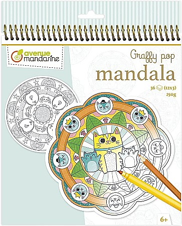 FINE ARTS&GRAPHICS - CF CARTE DE COLORAT GRAFY POP MANDALA ANIMALS GY030O