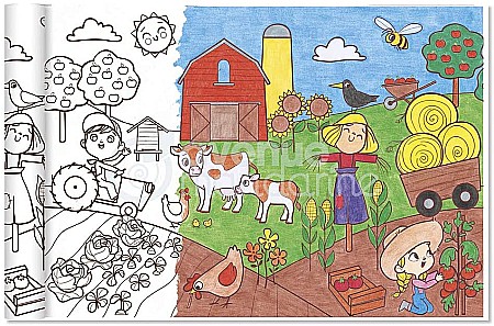 CF ROLA HARTIE DE COLORAT 0.35*5M 90GR VIATA LA FERMA AVENUE MANDARINE GY082C [1]