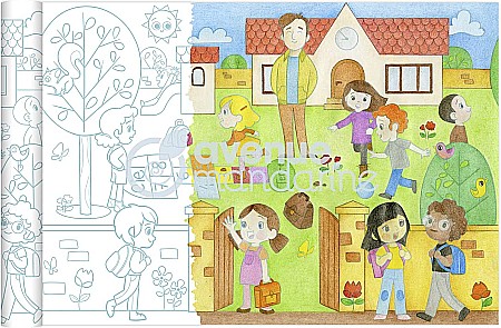 CF ROLA HARTIE DE COLORAT 0.35*5M 90GR SCOALA AVENUE MANDARINE GY125C [1]