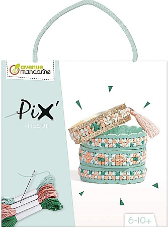 CF KIT CREATIV BRODERIE PIX' TRESOR BRATARI AVENUE MANDARINE KC129C [0]