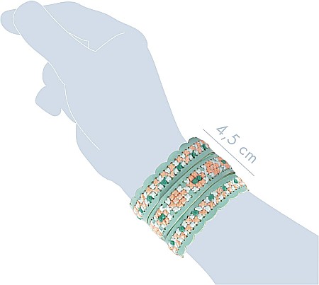 CF KIT CREATIV BRODERIE PIX' TRESOR BRATARI AVENUE MANDARINE KC129C [4]