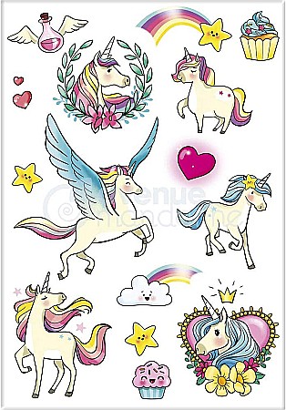 CF SET TATUAJE UNICORNI TATTOO MANIA AVENUE MANDARINE CC052C [1]