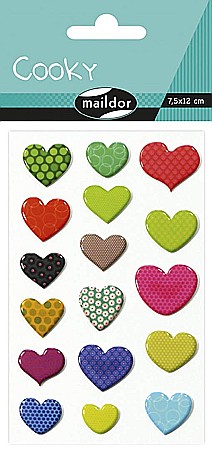 Stickere pt copii - CF STICKER 3D COOKY 7.5*12CM MAILDOR INIMI CY001O