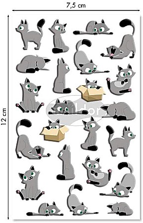 CF STICKER 3D COOKY 7.5*12CM MAILDOR PISICUTE CY015O [1]