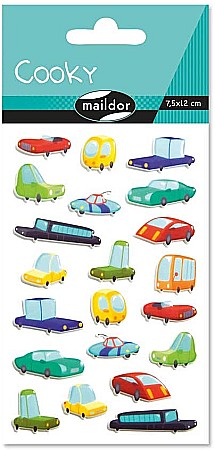 Stickere pt copii - CF STICKER 3D COOKY 7.5*12CM MAILDOR MASINI CY114C