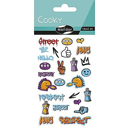 HOBBY - CF STICKER 3D COOKY 7.5*12CM MAILDOR GRAFFITI CY151C