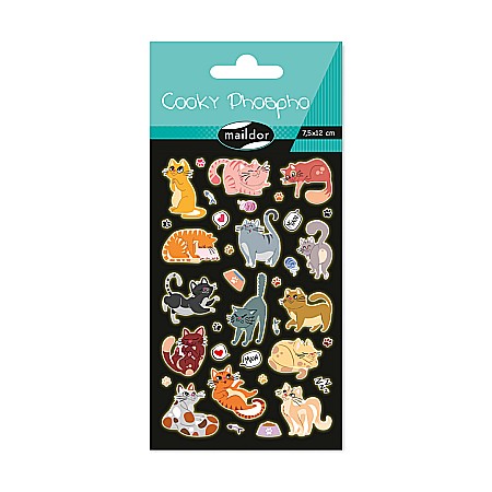 CF STICKER 3D COOKY 7.5*12CM MAILDOR GLOW IN THE DARK PISICI CY169C [0]