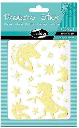 Stickere pt copii - CF STICKER PHOSPHO 10.5*16CM MAILDOR UNICORNI AE079O
