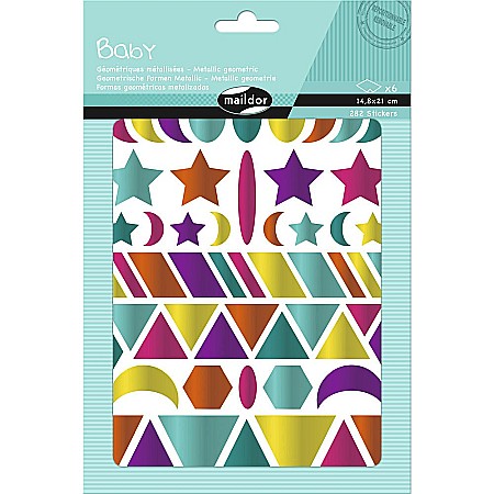 Stickere pt copii - CF STICKER BABY 14.8*21CM FORME GEOMETRICE METALICE AE167C