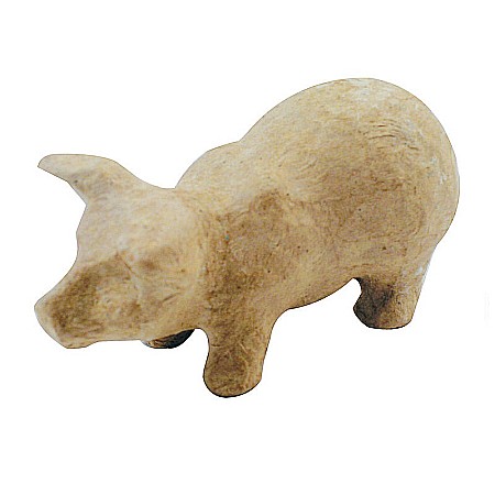 HOBBY - CF PORC PAPIER MACHE 10.5*7*5.5 CM AP614O