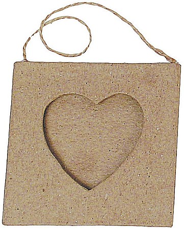 Rame Fotografie - CF MINI RAMA FOTO INIMA PAPIER MACHE 8*8CM CD690O