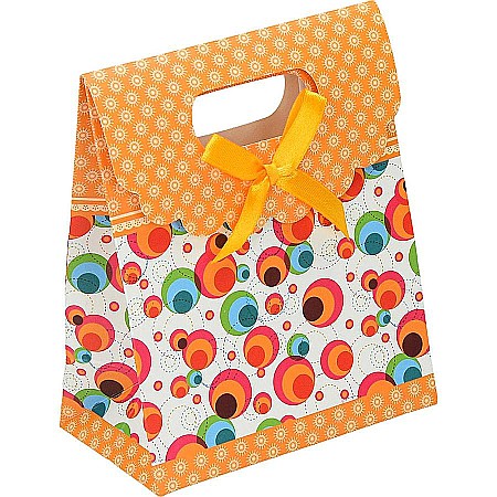 AMBALAJE SI SACOSE CADOURI - EU SACOSA CADOU CU FUNDITA 11*16*6CM S ORANGE 75276