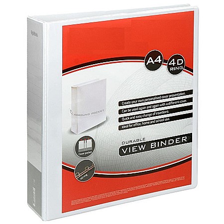 ORGANIZARE SI ARHIVARE - EU CAIET MECANIC  A4 4 INELE 7.5CM ALB 24513