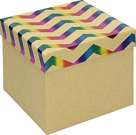 HARTIE PRODUSE DIN HARTIE - EU CUTIE CADOU RAINBOW 21*21*16CM 75014