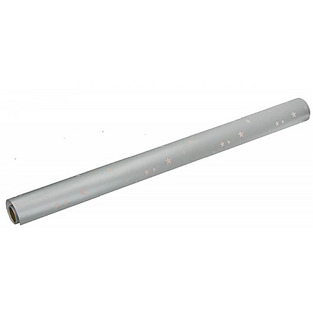 EU HARTIE AMBALAJ CRACIUN 200*70 CM ARGINTIU CU STELUTE 76096 [1]