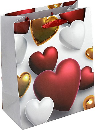 Sacose hartie si textil - EU SACOSA CADOU LOVE, 18x23x11cm, 71050