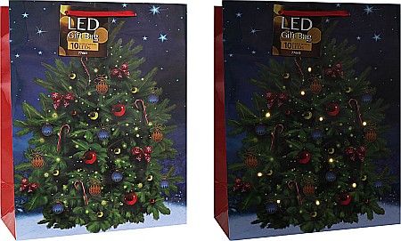 HOBBY - EU SACOSA CADOU CRACIUN CU LUMINITE LED 33*26*13CM 77664