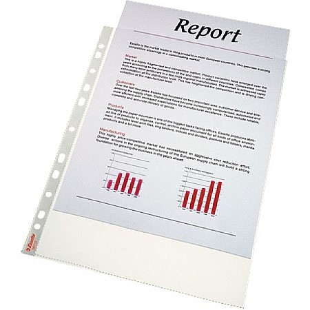 LEC FOLIE PROTECTIE A4 ESSELTE 55 MICRONI CRISTAL 100/SET 56066 [3]