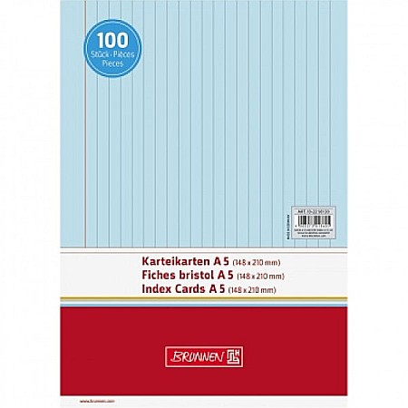 ORGANIZARE SI ARHIVARE - BR INDEX CARD A5 100/SET, DR, ALBASTRU 2250130