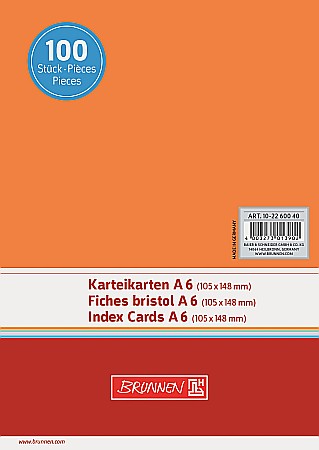 ORGANIZARE SI ARHIVARE - BR INDEX CARD A6 100/SET PORTOCALIU VE 2260040
