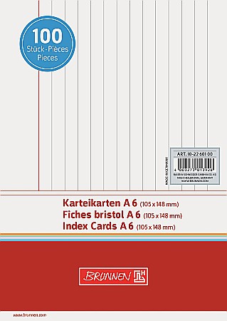 Indecsi autoadezivi, pagemarkere - BR INDEX CARD A6 100/SET ALB DR 2260100
