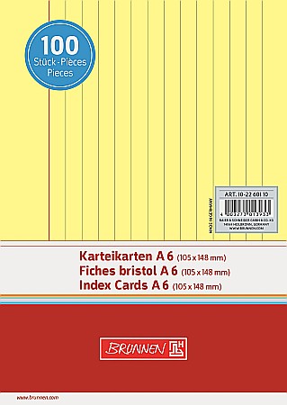ORGANIZARE SI ARHIVARE - BR INDEX CARD A6 100/SET GALBEN DR 2260110