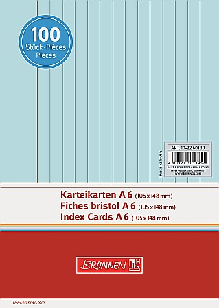 ORGANIZARE SI ARHIVARE - BR INDEX CARD A6 100/SET ALBASTRU DR 2260130