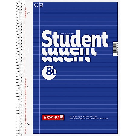 Caiete scolare - BR CAIET A4 80F SPIRA SI  PERFORATII ALBASTRU LINII 67941