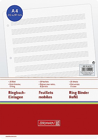 HARTIE PRODUSE DIN HARTIE - BR REZERVA CAIET MECANIC A4 20F MUZICA 66915