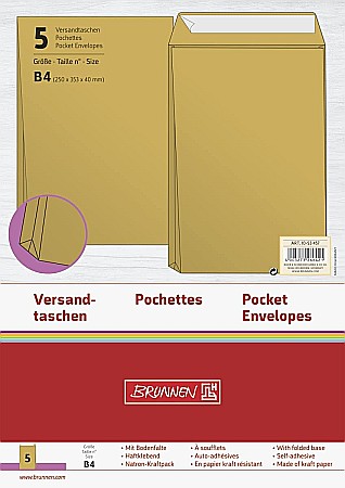 HARTIE PRODUSE DIN HARTIE - BR PLIC B4 CU BURDUF 250*353*40MM SILICONIC, KRAFT 5/SET 53457