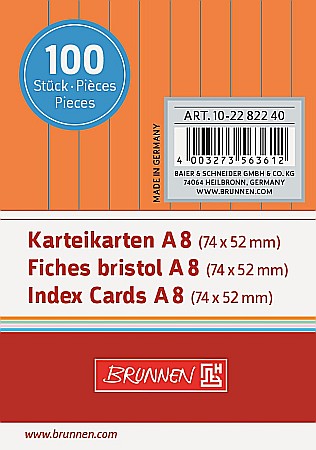ORGANIZARE SI ARHIVARE - BR INDEX CARD A8 100/SET ORANGE DR 2282240