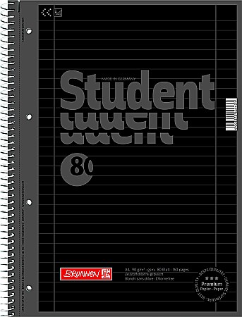 Caiete scolare - BR CAIET A4 80F SPIRA SI PERFORATII  ONYX COLOR CODE LINII 67927190