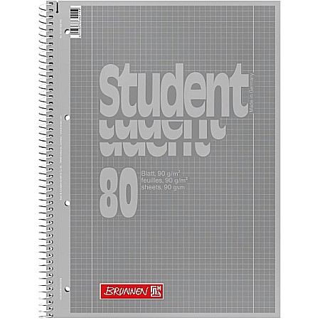 Caiete scolare - BR CAIET A4 80F SPIRA SI PERFORATII ARGINTIU PATRATELE 67928192