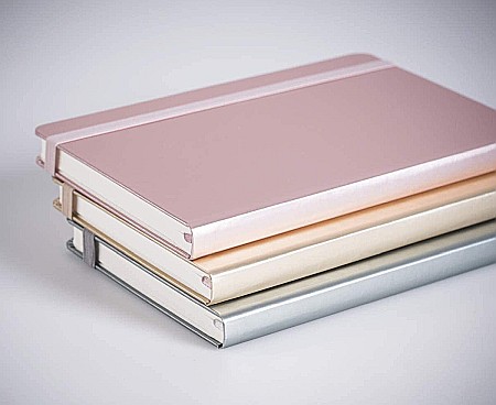 BR NOTES A5 192F KOMPAGNON ROSE GOLD METALIC CU ELASTIC DOTS 5554893 [7]