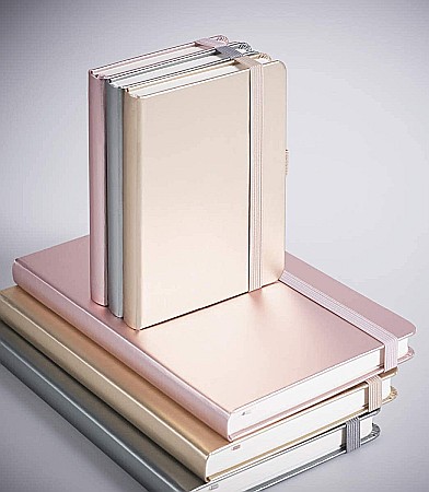 BR NOTES A5 192F KOMPAGNON ROSE GOLD METALIC CU ELASTIC DOTS 5554893 [9]