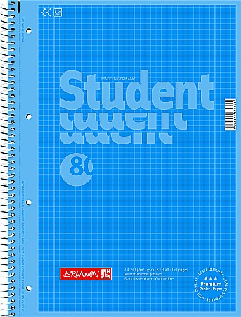 Caiete scolare - BR CAIET A4 80F SPIRA SI PERFORATII  ALBASTRU AZUR COLOR CODE PATRATELE 67928133