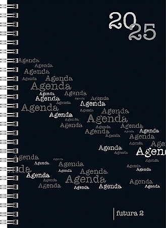 BR AGENDA DATATA SAPTAMANAL FUTURA 2 A5 2025 SPIRA PP NEGRU 21105905 [0]
