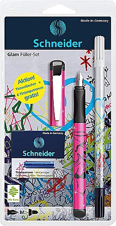 RECHIZITE SCOLARE - SCR SET STILOU CU PIC SI 6 REZERVE SCHNEIDER GLAM  SD-012492